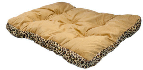 28"" Rectangular Leopard Print Pet Bed