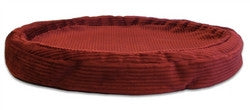 Gel-Pedic Pet Bed Medium - Crimson Ribbed Velour