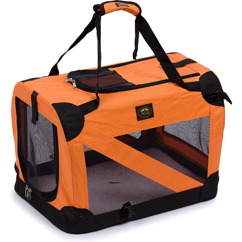 Folding Zippered 360 Vista View House Pet Crate - Orange: X-Small